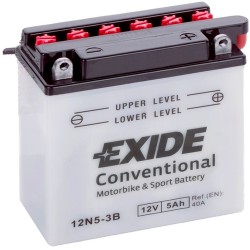 Exide 12N5-3B 12v 5Ah Wet Motorcycle Battery Exide Motorcycle