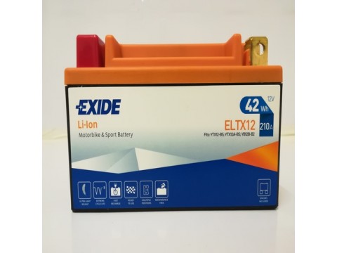 Exide ELTX12 12V 42Wh Lithium Motorcycle Battery