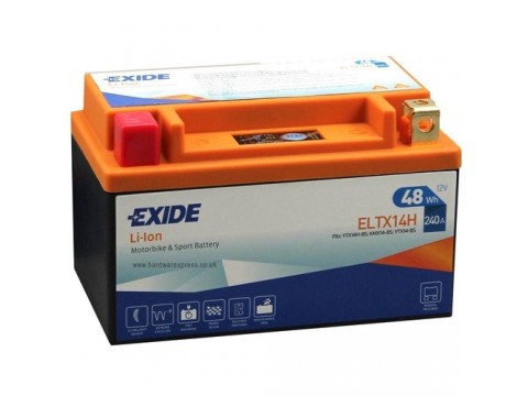 Exide ELTX14H 12V 48Wh Lithium Motorcycle Battery