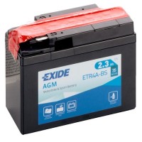 Exide ETR4A-BS 12v 2.3Ah AGM Motorcycle Battery (YTR4ABS)