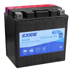 Exide ETX14AH-BS 12v 12Ah AGM Motorcycle Battery Exide Motorcycle