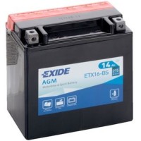 Exide ETX16-BS 12 14Ah AGM Motorcycle Battery (YTX16BS)