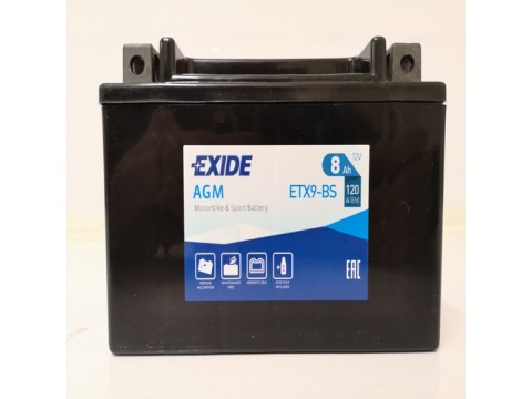 Exide ETX9-BS 12v 8Ah AGM Motorcycle Battery Exide Motorcycle (ETX9BS)