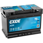 EXIDE EK700 STOP START 096AGM 12V 70AH EK720 CAR BATTERY