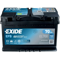 EXIDE EL700 STOP START 096EFB 12V 70AH CAR BATTERY