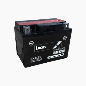 Lucas LYTX4L-BS 12v 3Ah AGM Motorcycle Battery Lucas Motorcycle 