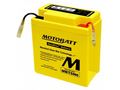 Motobatt MBT6N6 6V 6Ah Battery 