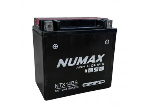 Numax YTX14-BS 12v 12Ah AGM Motorcycle Battery Numax Motorcycle