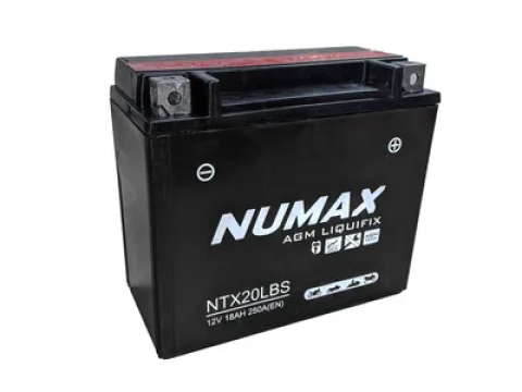 Numax YTX20L-BS 12v 18Ah AGM Motorcycle Battery Numax Motorcycle