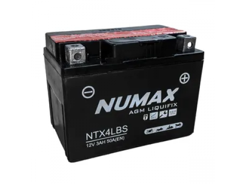 Numax YTX4L-BS 12v 3Ah AGM Motorcycle Battery Numax Motorcycle