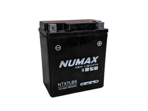 Numax YTX7L-BS 12v 6Ah AGM Motorcycle Battery Numax Motorcycle