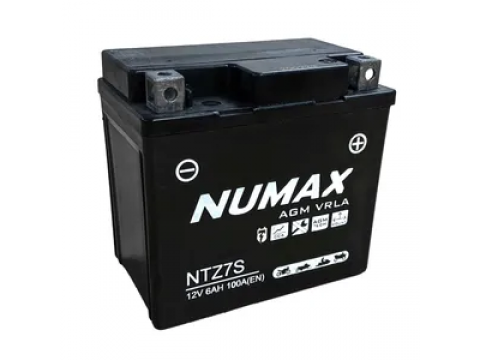 Numax YTZ7S 12v 6Ah AGM Motorcycle Battery Numax Motorcycle