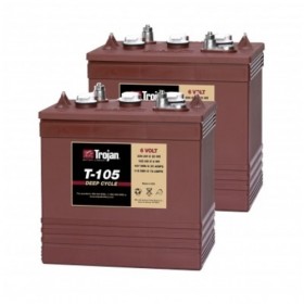  Trojan T105LPT x 2 6v 225Ah Deep Cycle Batteries  T105