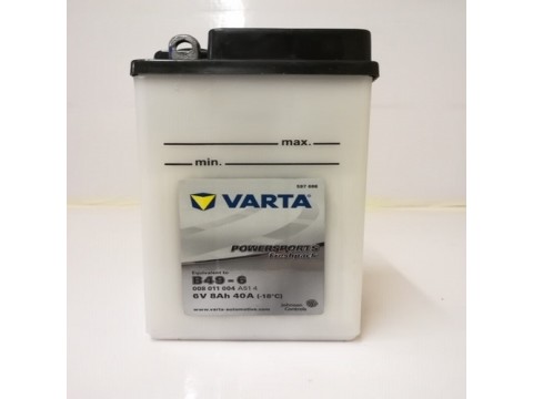 Varta B49-6 Funstart Freshpack Motorcycle Battery (008 011 004) (B49-6) 6V 8Ah Varta Funstart 6 Volt