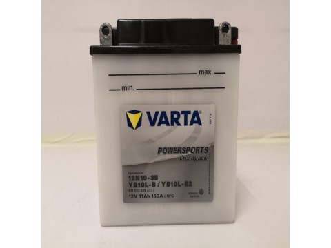 Varta YB10L-B2 Funstart Wet Motorcycle Battery (511 013 009) (YB10LB2) (12N10-3B) 12V 11Ah Varta Funstart Wet