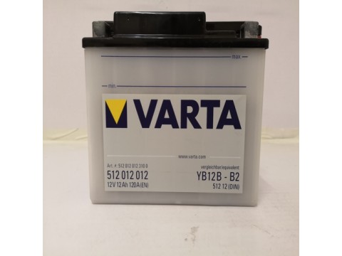 Varta YB12B-B2 Funstart Wet Motorcycle Battery (512 012 012) (YB12BB2) 12V 12Ah Varta Funstart Wet