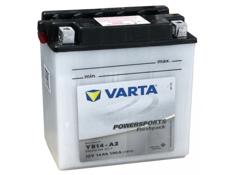 Varta YB14A-A2 Funstart Wet Motorcycle Battery (514 014 014) (YB14AA2) 12V 14Ah Varta Funstart Wet