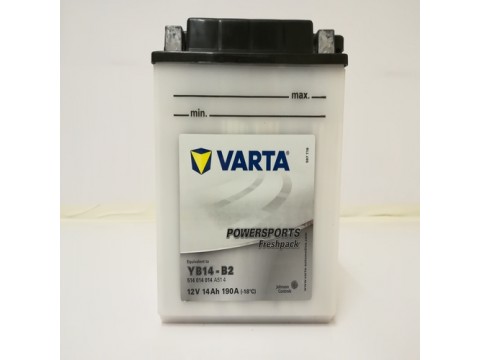 Varta YB14-B2 Funstart Wet Motorcycle Battery (514 014 014) (YB14B2) 12V 14Ah Varta Funstart Wet
