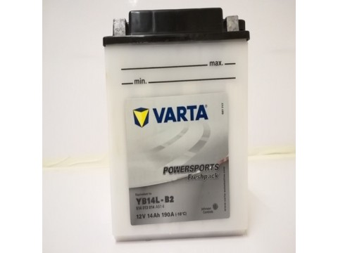 Varta YB14L-B2 Funstart Wet Motorcycle Battery (514 013 014) (YB14LB2) 12V 14Ah Varta Funstart Wet