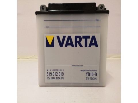 Varta YB16-B Funstart Wet Motorcycle Battery (519 012 019) (YB16B) 12V 19Ah Varta Funstart Wet