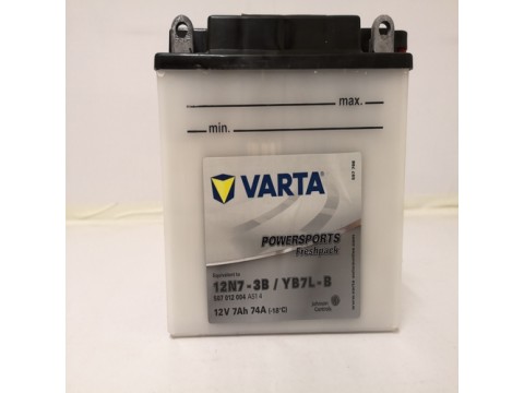Varta YB7L-B Funstart Wet Motorcycle Battery (507 012 004) (YB7LB) (12N7-3B) 12V 7Ah Varta Funstart Wet