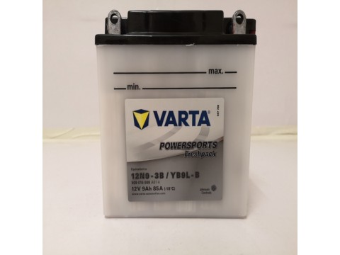 Varta YB9L-B Funstart Wet Motorcycle Battery (509 015 008) (YB9LB) (12N9-3B) 12V 9Ah Varta Funstart Wet