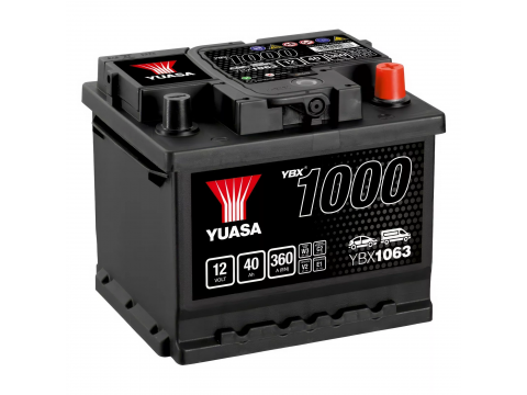 YUASA YBX1063 40Ah 350 CCA Car Battery YUASA YBX1063 40Ah 350 CCA Car Battery
