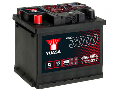 YUASA YBX3077 45Ah 380 CCA Car Battery YUASA YBX3077 45Ah 380 CCA Car Battery