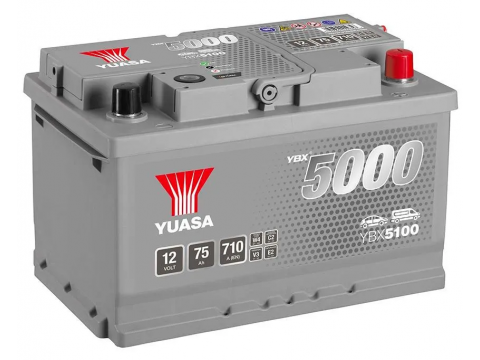YUASA YBX5100 75Ah 680 CCA Car Battery YUASA YBX5100 75Ah 680 CCA Car Battery