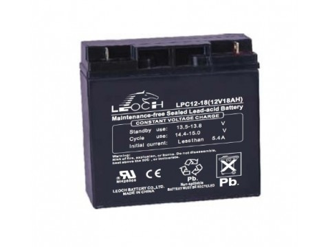 Leoch LPC12-18 Mobility Battery (12V 18AH) (LPC18-12) (18-12) Leoch Alarm