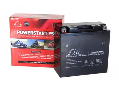 Leoch YT14B-BS 12v 12Ah Motorcycle Battery Leoch Mototcycle Leoch YT14B-BS 12v 12Ah Motorcycle Battery Leoch Mototcycle