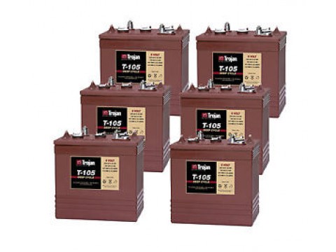 6 x T105 6v 225Ah Golf Buggy Batteries (T-105) t105 Trojan Leisure