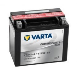 Varta YTX12-BS Funstart AGM Motorcycle Battery (510 012 009) (YTX12BS) 12V 10Ah Varta Funstart AGM