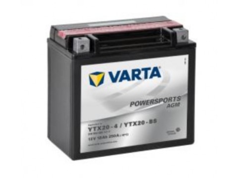 Varta YTX20-BS Funstart AGM Motorcycle Battery (518 902 026) (YTX20BS) 12V 18Ah Varta Funstart AGM