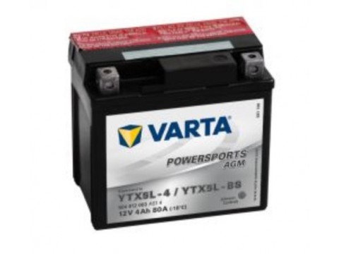 Varta YTX5L-BS Funstart AGM Motorcycle Battery (504 012 003) (YTX5LBS) 12V 4Ah Varta Funstart AGM