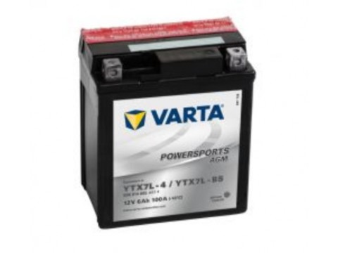 Varta YTX7L-BS Funstart AGM Motorcycle Battery (506 014 005) (YTX7LBS) 12V 6Ah Varta Funstart AGM