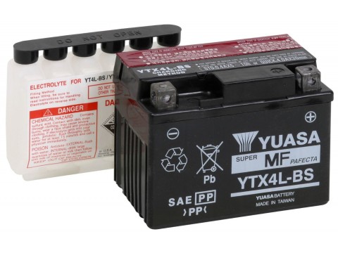 Yuasa YTX4L-BS 12v 3.2Ah AGM Motorcycle Battery ( YT4LB-S) 