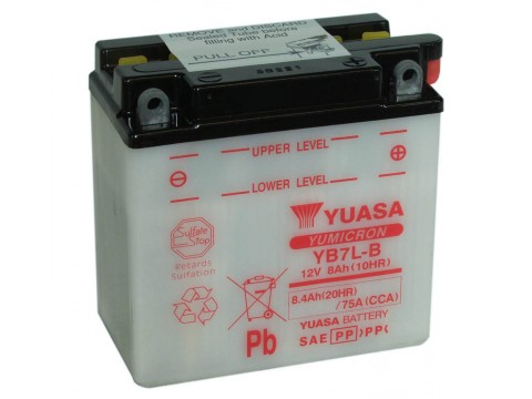 Yuasa YB7LB 12v 8.4Ah Motorcycle Battery 
