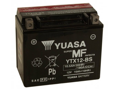 Yuasa YTX12-BS 12V 10Ah Motorcycle AGM Battery Yuasa YTX12-BS 12V 10Ah Motorcycle AGM Battery