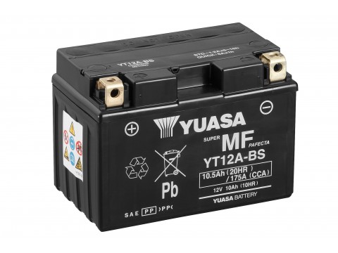 Yuasa YT12A-BS 12v 10.5Ah AGM Motorcycle Battery Yuasa YT12A-BS 12v 10.5Ah AGM Motorcycle Battery